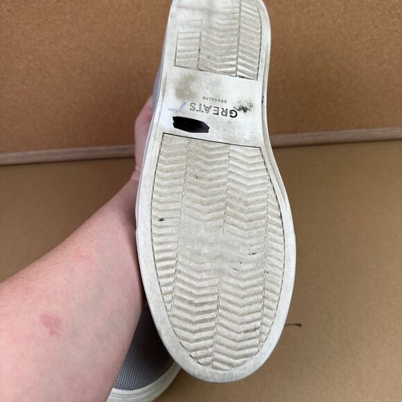 Greats Brooklyn The Royal Knit Low Top Gray White Sneakers Shoes Mens US 12 - Picture 3 of 9